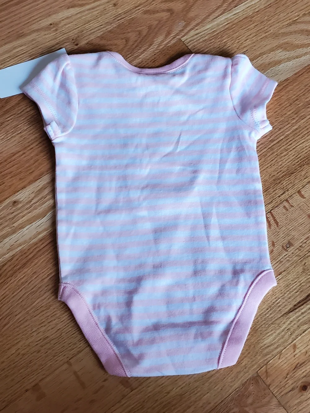Gymboree Pink and White Striped One-Piece with Animal Applique